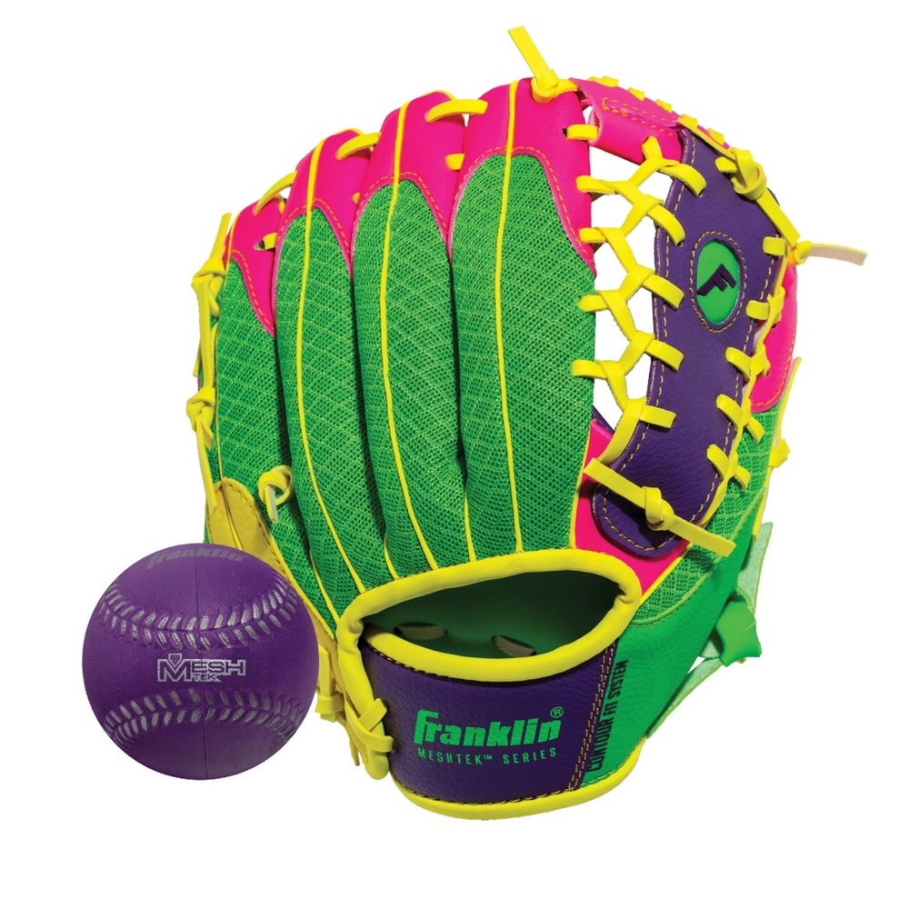 Franklin Sports Meshtek Teeball Fielding Glove w/ Ball-Right Handed-9.5"